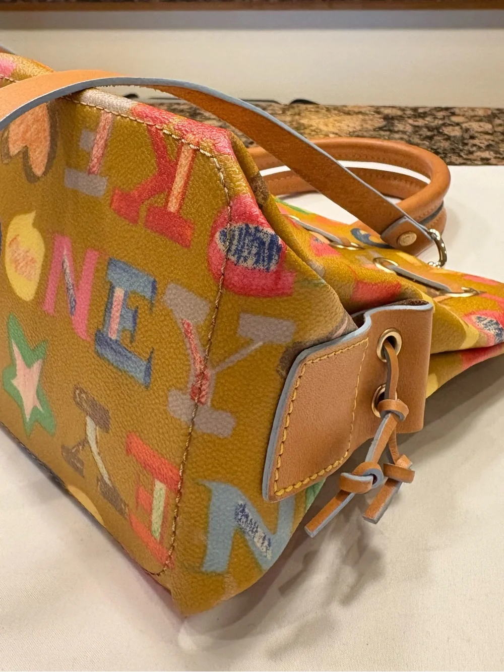 RARE Y2K - Dooney & Bourke “I ❤️ Dooney” Drawstring Bag – Metal Heart Tag